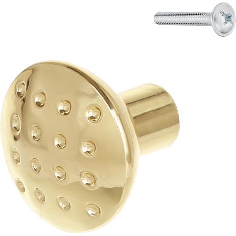 Perilla de mueble redonda dorada pulida Riex XK07 (1/5)