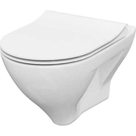 Cersanit Mille - WC suspendu avec abattant SoftClose, CleanOn, blanc S701-453 (1/3)