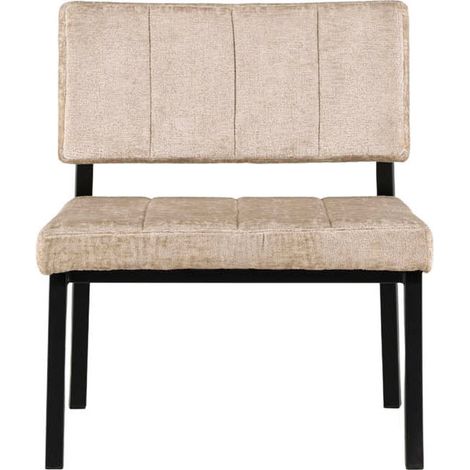Monett fauteuil velours beige. (1/5)