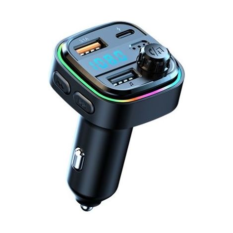 Transmetteur Bluetooth Voiture - Double USB, Audio Main Libre, Charge Rapide, Compatible Tous Smartphones - Marque HAWUJ (1/5)