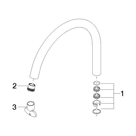 Dornbracht 90282231300-06 Bec Remplacement Pièces