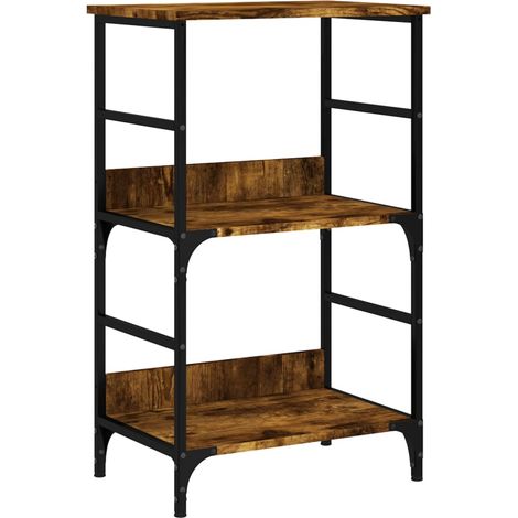 Libreria Armadio per Libri Rovere Fumo 50x33x82 cm in Legno Multistrato (1/4)