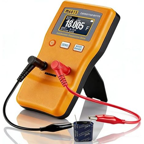 Capacitance Tester M6013 0.01pf to 470mf Capacitor Tester Automatic Range Portable Capacity Tester with 2 Test Clips (1/5)