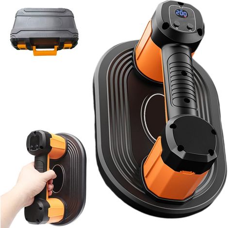 Ventosas eléctricas para vidrio, pantalla digital inteligente de 8", elevador de succión de alto rendimiento para azulejos, fuerza de succión vertical de 180 kg, elevador de vacío manual para arcilla/
