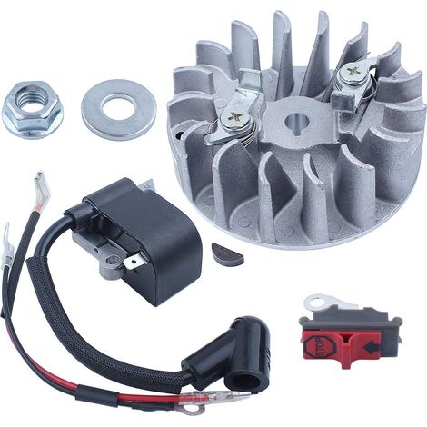 Kit de bobine d'allumage, écrous d'allumage, interrupteur marche/arrêt pour tronçonneuse Husqvarna 137 142 pièces de rechange (1/5)