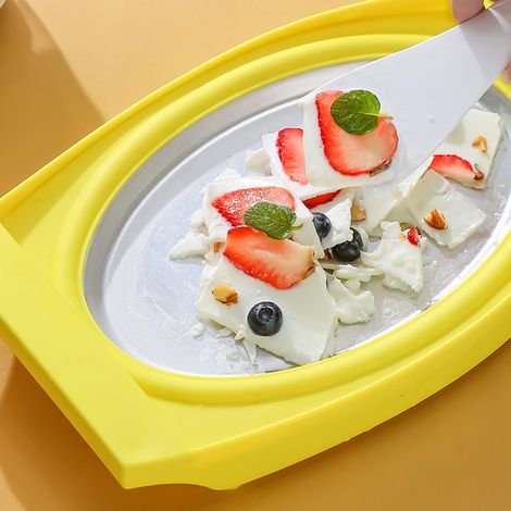 Moule à glace frite au yaourt à faire soi-même, mini appareil à glace frite maison pour enfants, sans électricité (Jaune) (1/5)