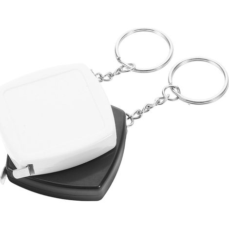 Mini Mètre Ruban Porte-clés 2m, Lot de 2, Abs et Acier  Format Compact, Lecture Précise, Usage Maison et Déplacement, Accessoire Clé Enrouleur Pratique (1/5)