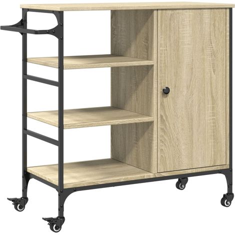 Maison Exclusive - Chariot de cuisine chêne sonoma bois d'ingénierie