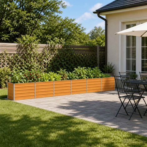 vidaXL Cama de Jardín Elevada Natural 480 x 40 x 55 cm (1/5)