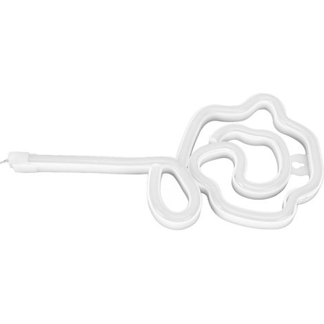 Lumières néon en forme de rose, style fleur de rose, pour la Saint-Valentin, une demande en mariage ou une scène de déclaration. Décoration lumineuse pour la maison. Lumière rose et verte. (1/5)