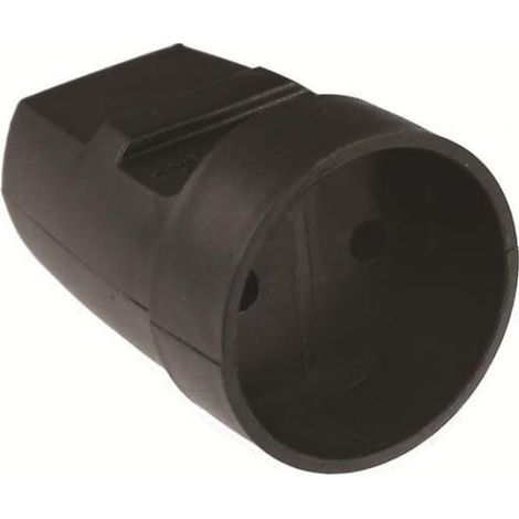 Tragbare Steckdose ohne Erdung 2P 250V IP20 schwarz 34027