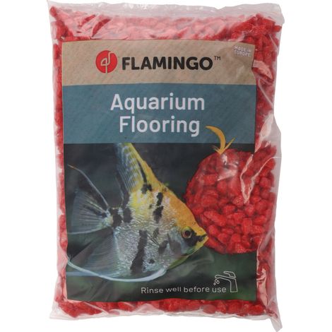 Gravier neon rouge 1 kg pour aquarium - Flamingo (1/4)