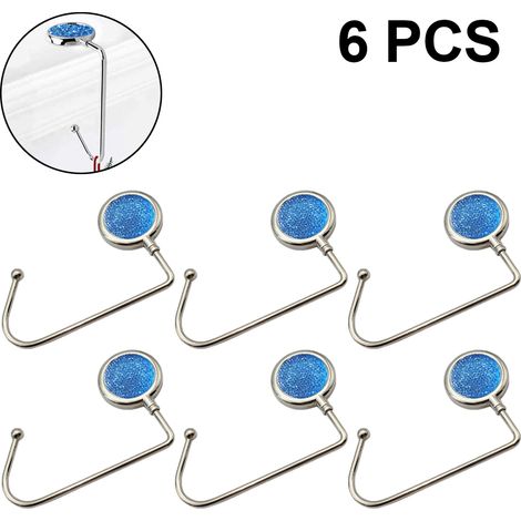 Lot de 6 Crochet, Métal, Antidérapant, Robuste, 10 kg, Bureau, Restaurant (1/5)