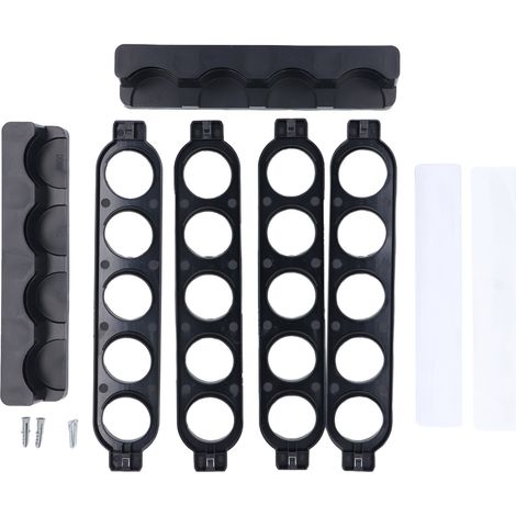 Organizzatore per capsule di caffè con capacità di 20 capsule. Espositore per capsule di caffè, ideale per il piano di lavoro, la casa o l'ufficio. Possibilità di montaggio a parete. Colore nero. (1/5)