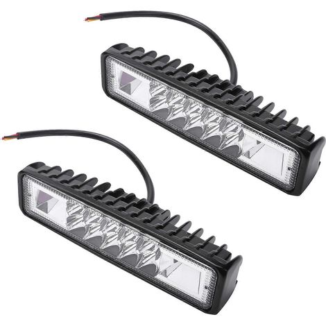 2 barres lumineuses LED stroboscopiques 48 W, blanc et jaune, pour 4x4, quad, Jeep, SUV, camion, remorque, voiture, 12 V