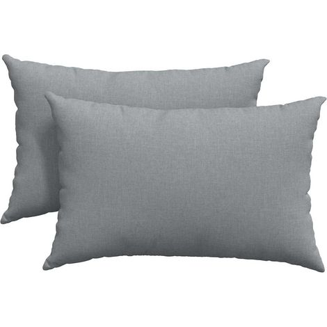 Maison Exclusive - Cuscini da Divano 2 pcs Grigio chiaro 60 x 40 cm Tessuto