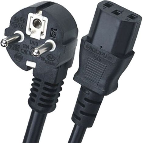 CEE Câble d'alimentation,3 Pin AC Cordon électrique Secteur pour Ordinateur Portable,moniteurs de PC,scanners,télévision,imprimante (1/5)