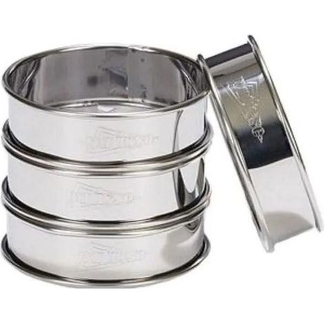 Patisse Set de aros para tartas inox 8 cm plateado