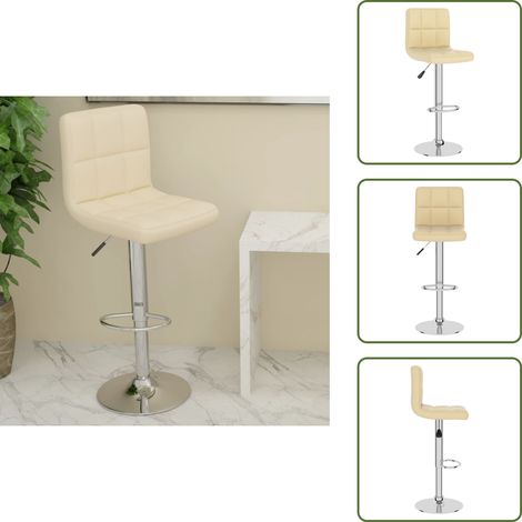 Tabouret de bar Crème Similicuir - Tabouret De Bar - Tabourets De Bar - Chaise De Comptoir - Chaises De Comptoir (1/5)