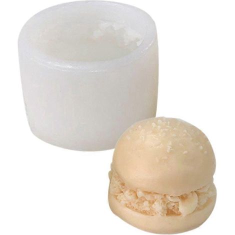 Moules en silicone en forme de hamburger pour bougies, savons, décorations en plâtre, cadeau d'anniversaire