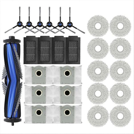 Pour T50 Pro OMNI/T50 OMNI aspirateur robot pièces brosses principale et latérales chiffons de serpillière filtres HEPA sacs à poussière (1/5)