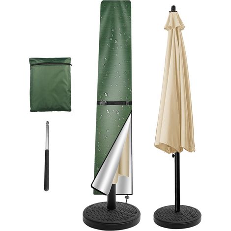 Copertura per ombrellone da giardino, impermeabile, antivento, anti UV, con cerniera, tessuto Oxford 210D, 170 x 35 cm (1/5)