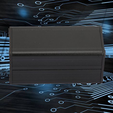 Aluminiumgehäuse für Leiterplattenmessgeräte, Elektronik-Kühlbox, schwarz, 25 x 25 x 50 mm (1/5)