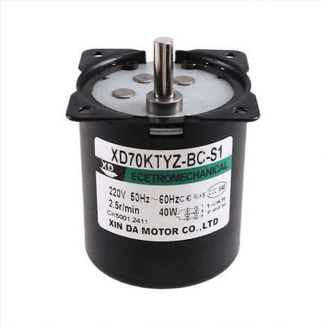 Moteur électrique micro-synchrone à aimant permanent 220 V 70 kT 2,5 tr/min CW/CCW à couple élevé (1/5)
