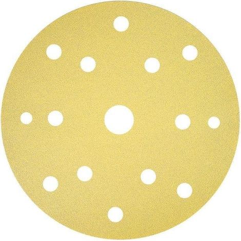 Bosch Papier abrasif P120 perforé 150 mm jaune pack 50
