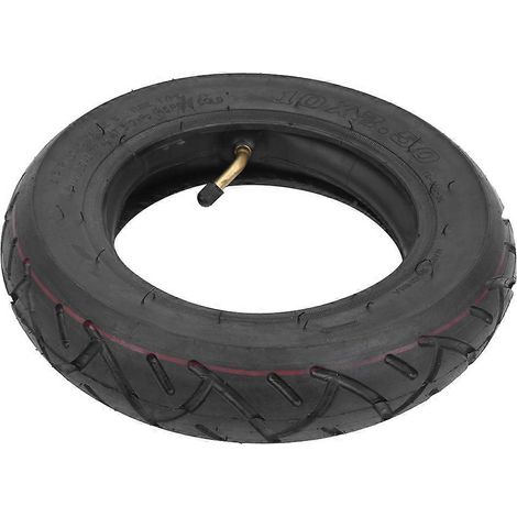 Jeu de 2 pneus et chambres à air 10x2.5 pouces pour trottinette électrique, roues de rechange, accessoires de remplacement, compatibles avec pneus intérieurs et extérieurs. (1/5)
