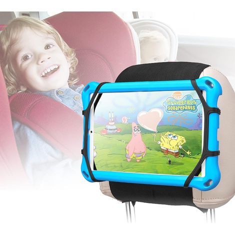 Housse de tablette pour voiture, étui noir universel compatible iPad, fixation pratique sur appuie-tête (1/5)