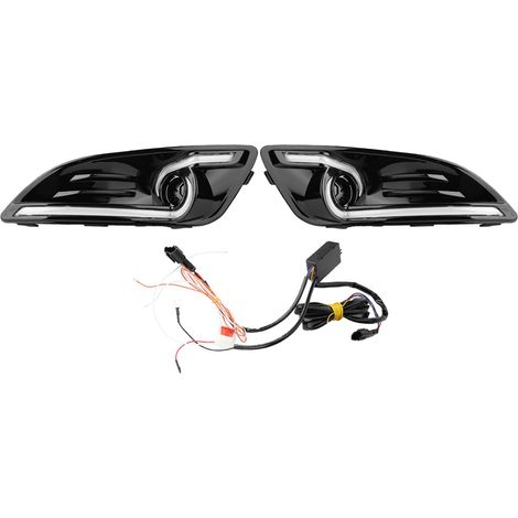 1 paire Feux de jour LED 2 couleurs pour Ford Fiesta 13-16 - Lampe antibrouillard clignotant (1/5)