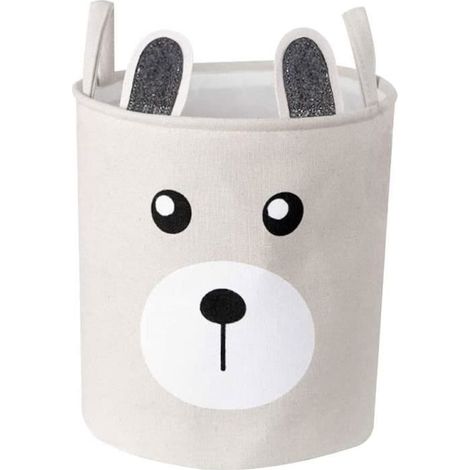 Panier à Linge - Enfant - Ours - Pliable - Imperméable - 33x30cm (1/4)