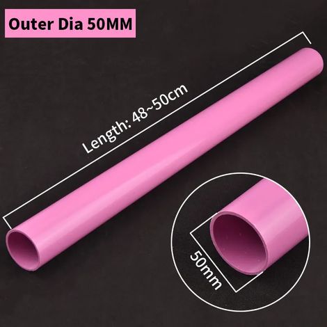 Tuyau en PVC rose de 50 mm (1 pièce) pour aquarium, étagère de jardin, système d'irrigation et de drainage. (1/5)