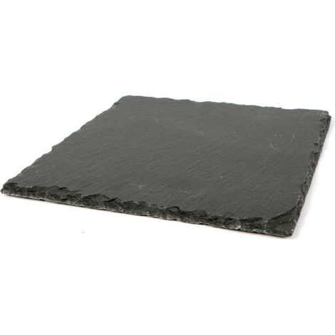 Vassoio da Portata Quadrato in Ardesia Piatto per servire Finger Food Sushi Formaggi Vassoio aperitivo Buffet Cucina Bar Ristorante 20x20cm (1/4)