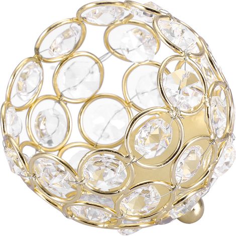 Support de bougie chauffe-plat en cristal doré, décoration de table mariage, centre de table, diamètre 8 cm, lot élégant (1/5)