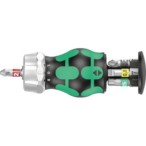 Tournevis à cliquet Tom Pouce avec embouts de vissage intégrés au manche Kraftform Kompakt RA 2 avec 6 embouts - WERA (1/8)