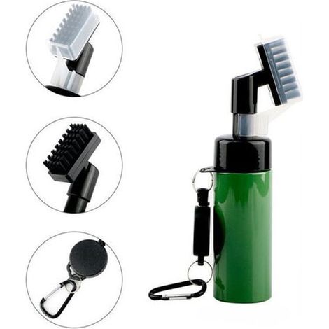Brosse à eau de golf Brosse de nettoyage pour club de golf avec poils en nylon et vaporisateur d\'eau anti-fuite Outil de