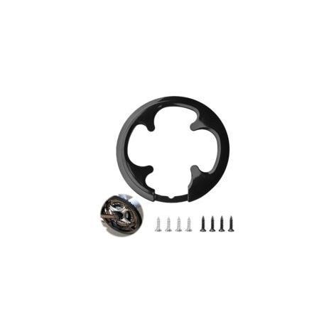 Paracatena per bicicletta per bambini - Nero - Anello di protezione catena a 4 fori - Per biciclette e mountain bike - Con 42-44 denti (con 8 viti)