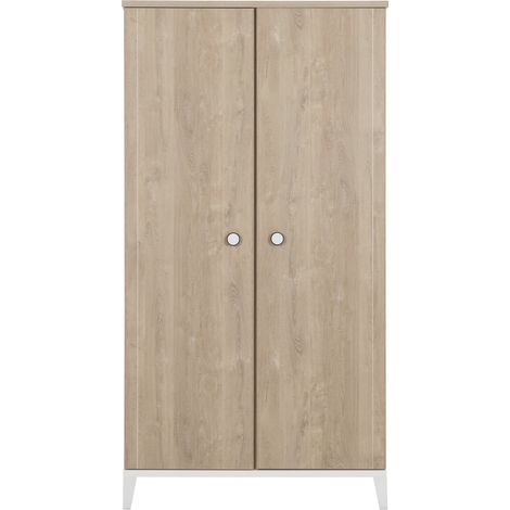 Ensemble Lit 70x140 + Armoire 2 portes + Commode 3 tiroirs + Plan à langer (1/4)