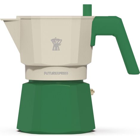Caffettiera italiana - PEZZETTI - FUTUREXPRESS - Alluminio - 3 tazze - Verde