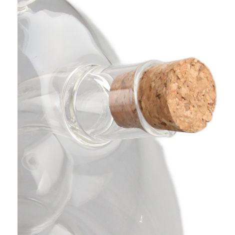 Öldosierbehälter aus Glas, 2-in-1-Spender für Öl und Essig, transparente Öl- und Essigflasche (1/5)