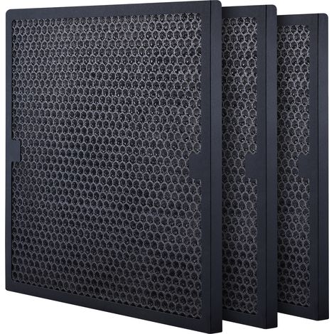 VEVOR Filtros de carbón activado 3 piezas filtros de eficiencia de etapa 2 de repuesto de filtro de aire compatibles con purificador, purificadores de aire, equipo de restauración de daños por agua