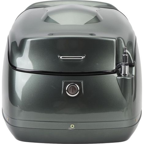 Boîte à Queue de Moto Retro 38L, Case de Bagages à Lignes de Coffre Résistant à L'eau, Installation Facile pour les Scooters de Moto avec une Forte adaptabilité, Matériau ABS, (Ti) (1/5)