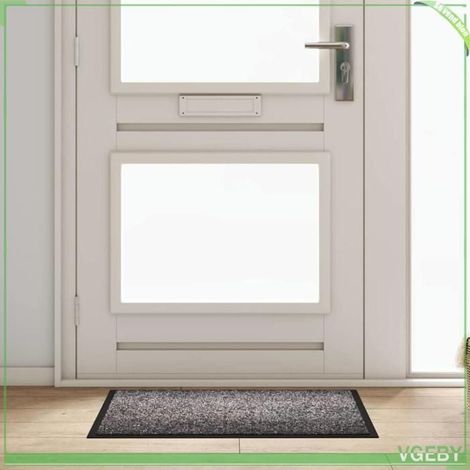 42013444 Tapis de porte Gris clair 60 x 40 x 1.2 cm Tissu en teddy (1/5)