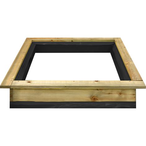 Carré potager en bois traité autoclave – Système anti-limaces intégré – Dimensions 100 x 100 x 21 cm – Montage simple pré-assemblé – Jardipolys