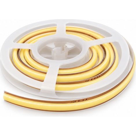 Ruban LED COB 5m Découpe Libre 24V 10W/m IP20 8mm 570lm/m - Blanc Froid 6000K - 8000K - SILAMP (1/2)