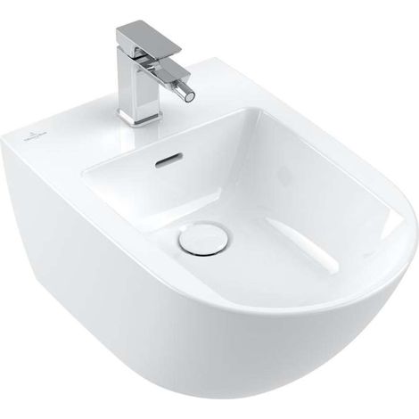 Villeroy & Boch Subway 3.0 Bidet, oval, wandhängend, 1 Hahnloch,