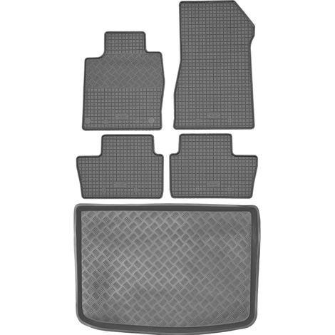 Ensemble de tapis de sol en caoutchouc pour Nissan Juke II Crossover (à partir de 2020) + tapis de coffre (1/5)
