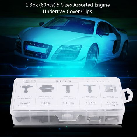 60 pièces 5 sortes agrafes fixation cache sous-moteur voiture pour Audi (1/5)